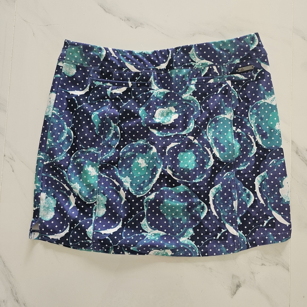 ADIDAS Floral Blue and Green Women's Skort Size M